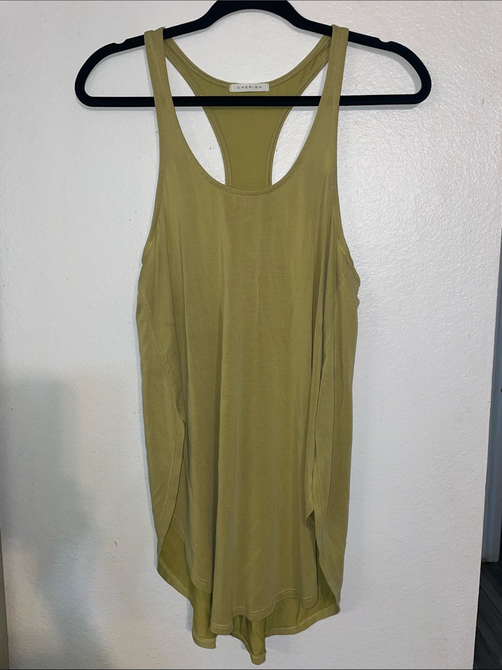 Cherish Olive Green Racerback Tank